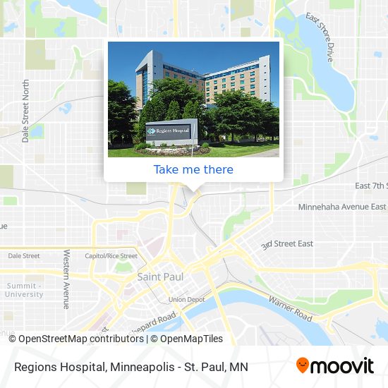 Regions Hospital map