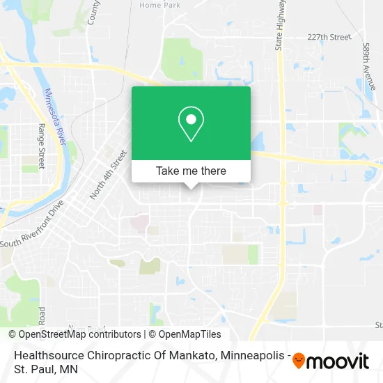Healthsource Chiropractic Of Mankato map