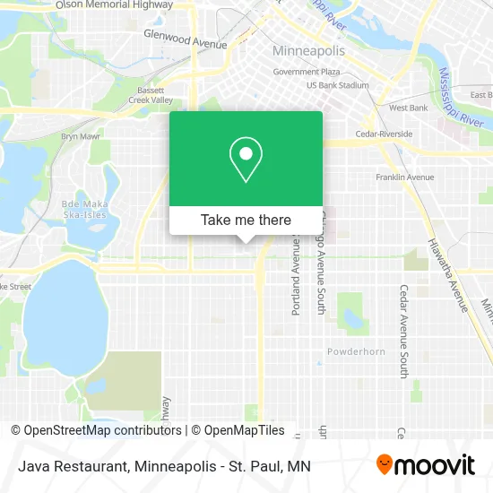 Java Restaurant map