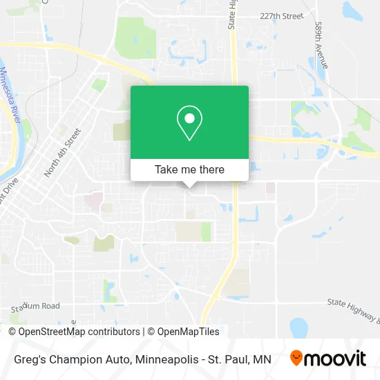 Greg's Champion Auto map