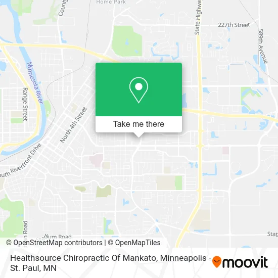 Healthsource Chiropractic Of Mankato map