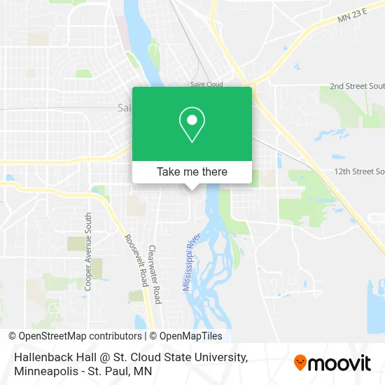 Hallenback Hall @ St. Cloud State University map