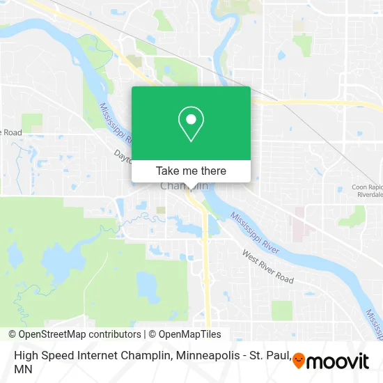 High Speed Internet Champlin map