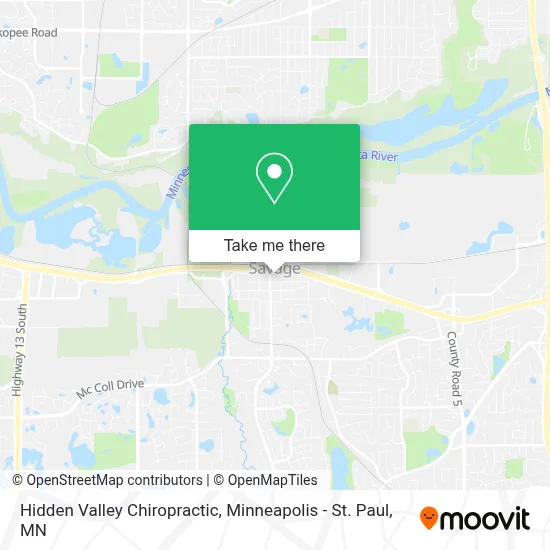 Hidden Valley Chiropractic map