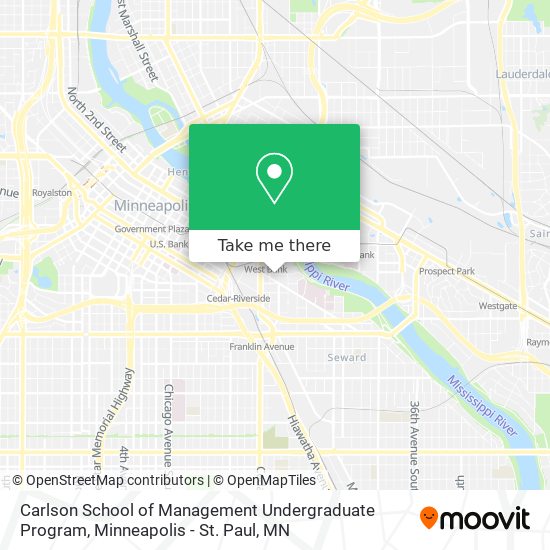 Mapa de Carlson School of Management Undergraduate Program