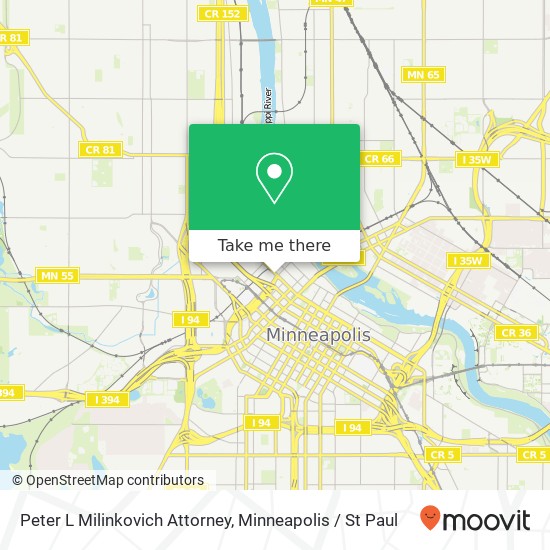 Mapa de Peter L Milinkovich Attorney