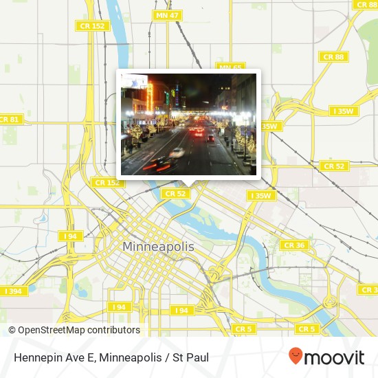 Hennepin Ave E map