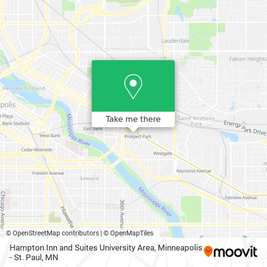 Hampton Inn and Suites University Area map