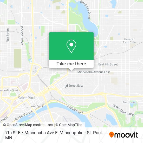 Mapa de 7th St E / Minnehaha Ave E