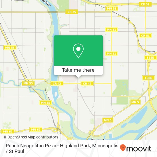 Mapa de Punch Neapolitan Pizza - Highland Park