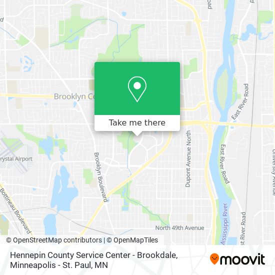 Mapa de Hennepin County Service Center - Brookdale