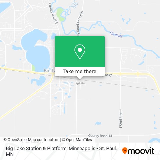 Big Lake Station & Platform map