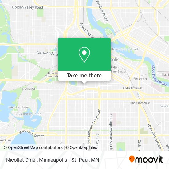 Nicollet Diner map