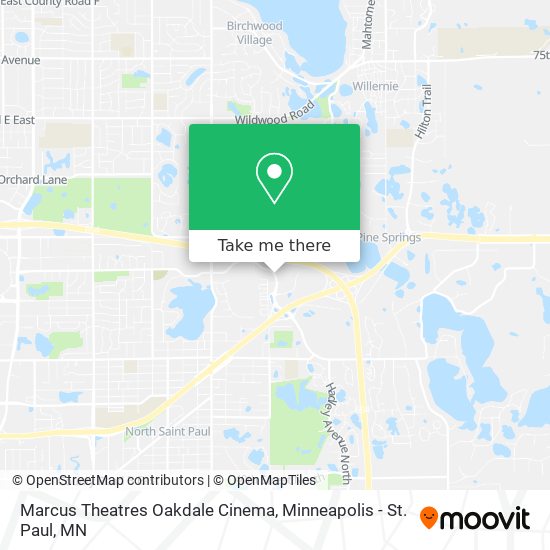 Marcus Theatres Oakdale Cinema map