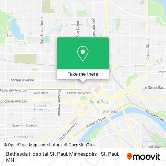 Bethesda Hospital-St. Paul map