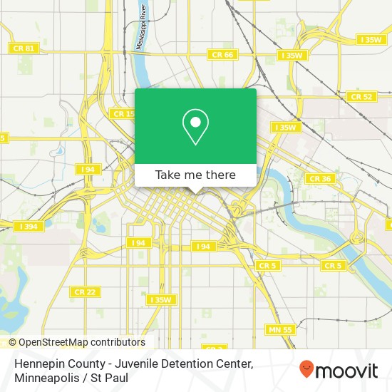 Hennepin County - Juvenile Detention Center map