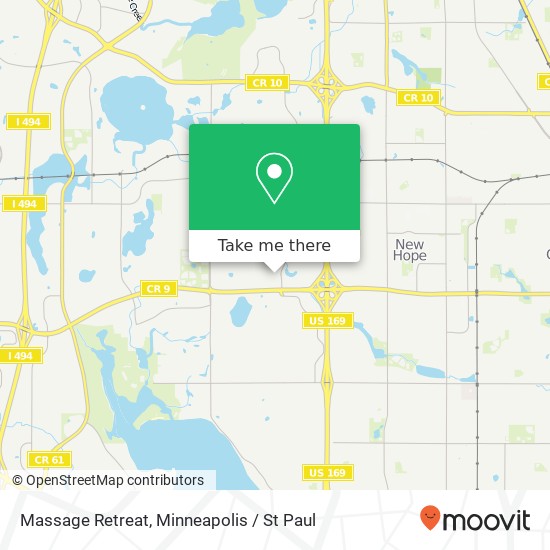 Massage Retreat map