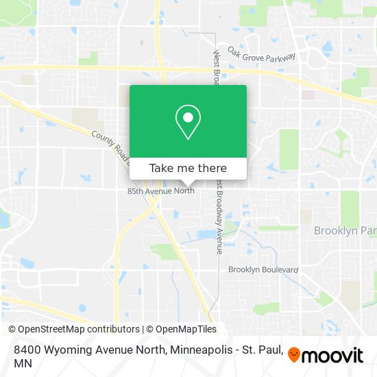 8400 Wyoming Avenue North map