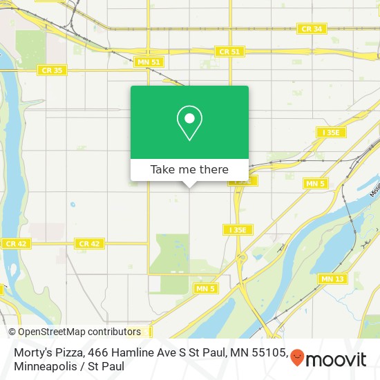 Morty's Pizza, 466 Hamline Ave S St Paul, MN 55105 map