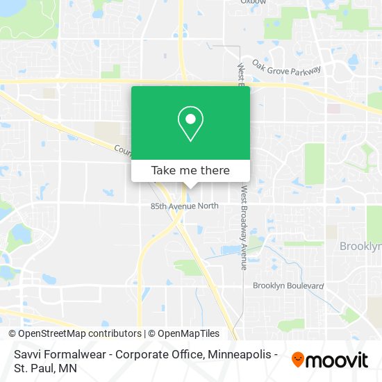 Savvi Formalwear - Corporate Office map