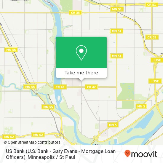 US Bank (U.S. Bank - Gary Evans - Mortgage Loan Officers) map