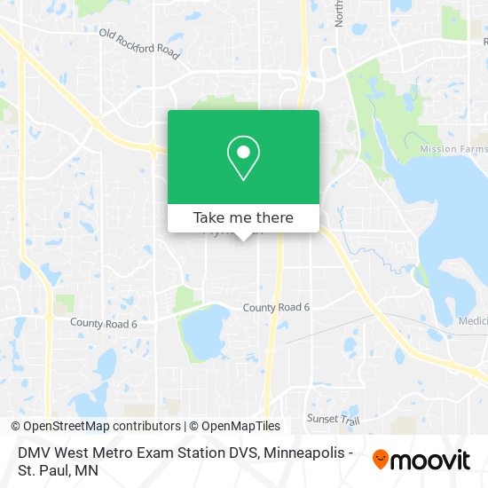 DMV West Metro Exam Station DVS map