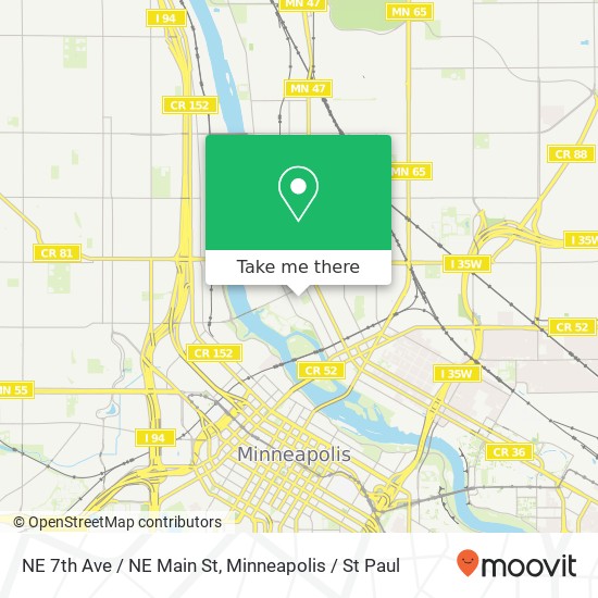 NE 7th Ave / NE Main St map