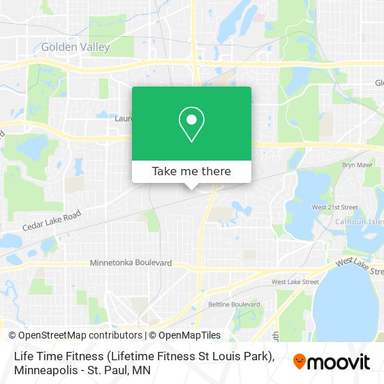 Life Time Fitness (Lifetime Fitness St Louis Park) map