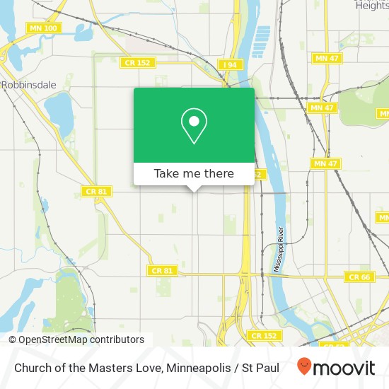 Church of the Masters Love map