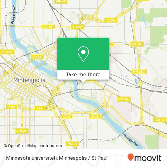 Minnesota universiteti map