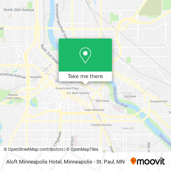 Aloft Minneapolis Hotel map
