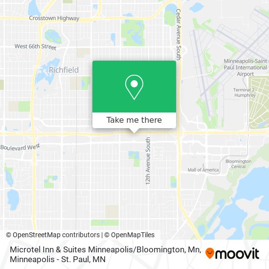 Mapa de Microtel Inn & Suites Minneapolis / Bloomington, Mn