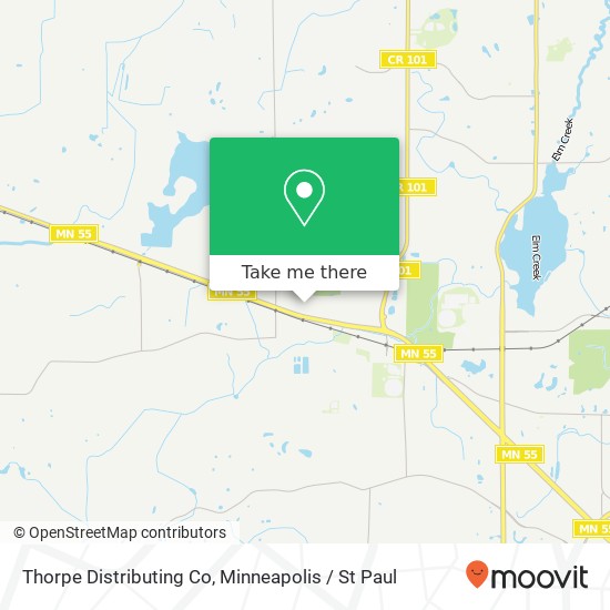 Thorpe Distributing Co map