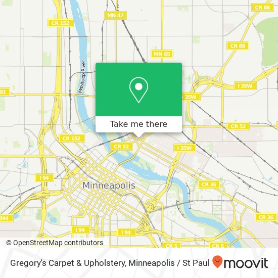 Gregory's Carpet & Upholstery map