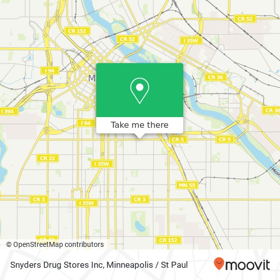 Snyders Drug Stores Inc map