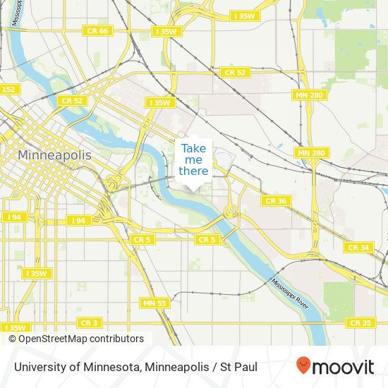 Mapa de University of Minnesota