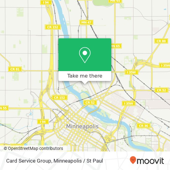 Card Service Group map