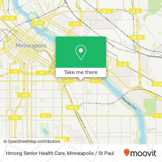 Hmong Senior Health Care map