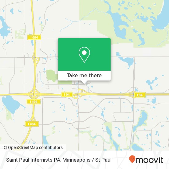 Saint Paul Internists PA map