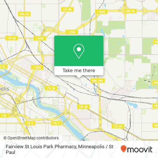 Fairview St Louis Park Pharmacy map