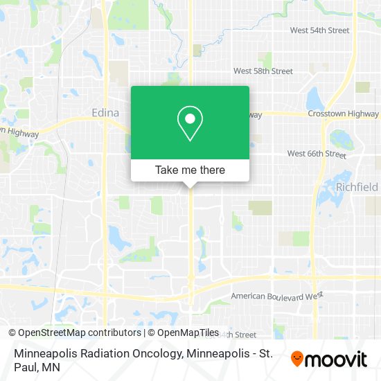 Mapa de Minneapolis Radiation Oncology