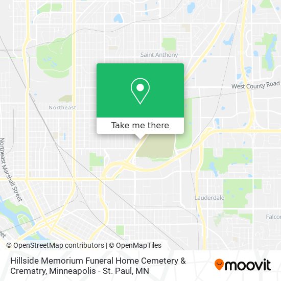 Hillside Memorium Funeral Home Cemetery & Crematry map