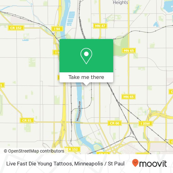 Live Fast Die Young Tattoos map