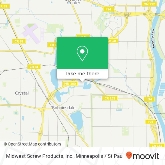 Mapa de Midwest Screw Products, Inc.