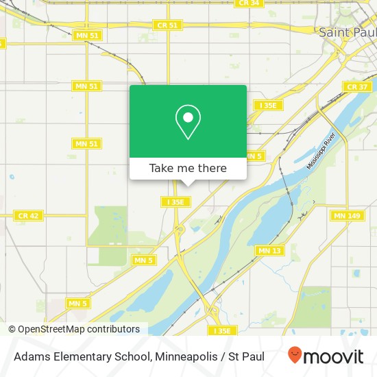 Adams Elementary School map