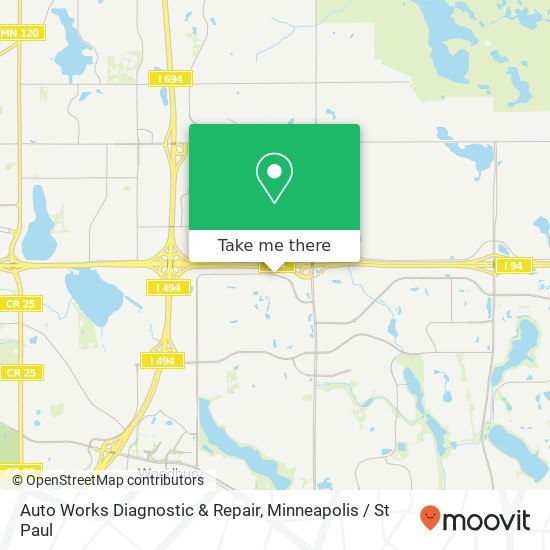 Auto Works Diagnostic & Repair map