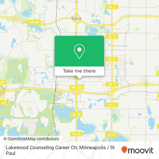 Lakewood Counseling Career Ctr map