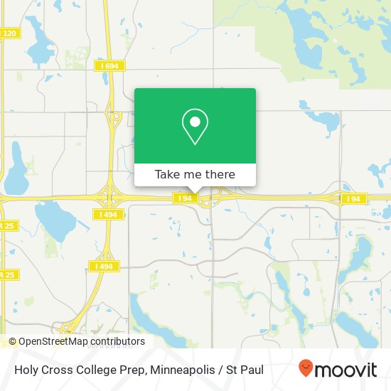 Mapa de Holy Cross College Prep