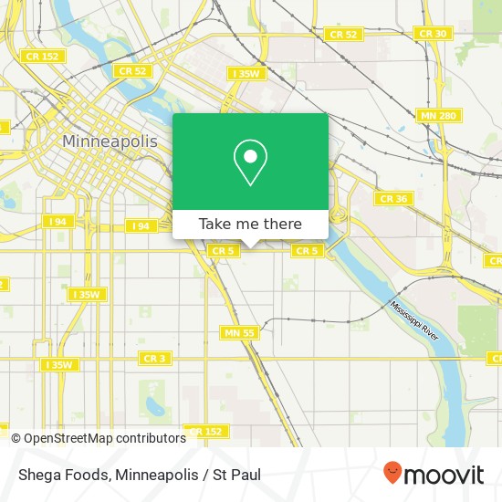 Shega Foods map