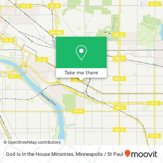 God Is In the House Ministries map